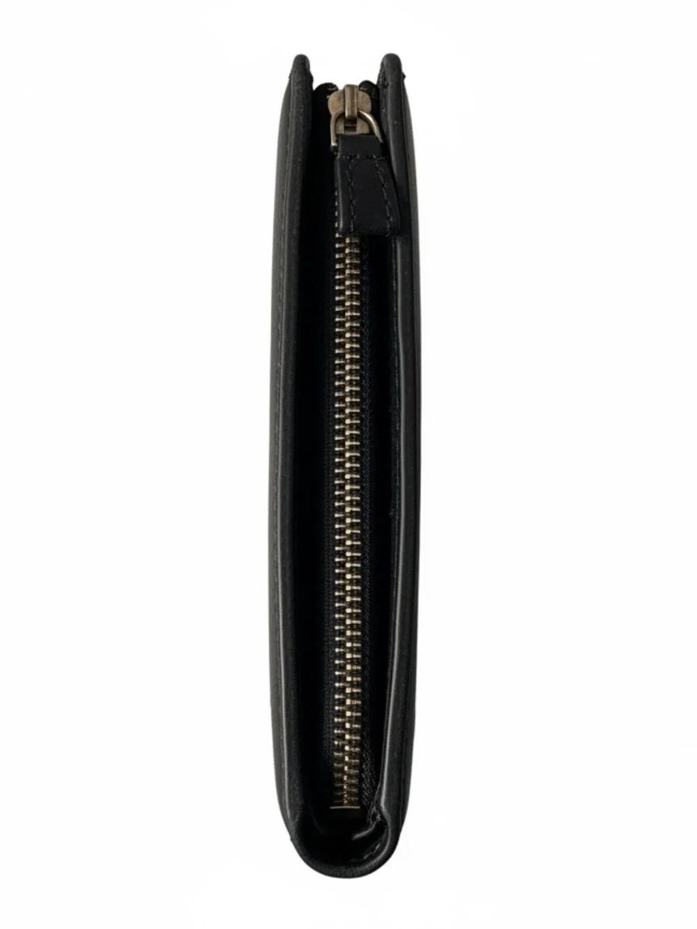 Fossil Black Leather Zip Wallet